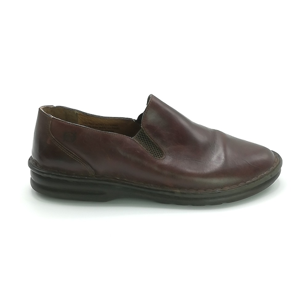 Born Shoes Womens Loafer Brown Leather Slip On Casual B6829 Elastic Dress 8